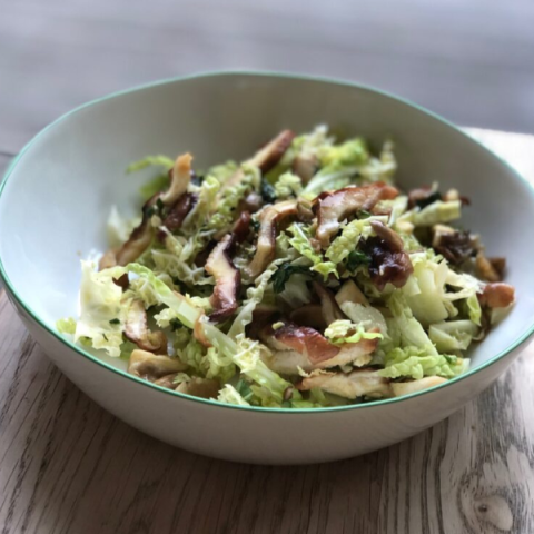 Zingy Cabbage and Mushroom Salad