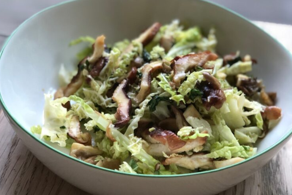 Zingy Cabbage and Mushroom Salad