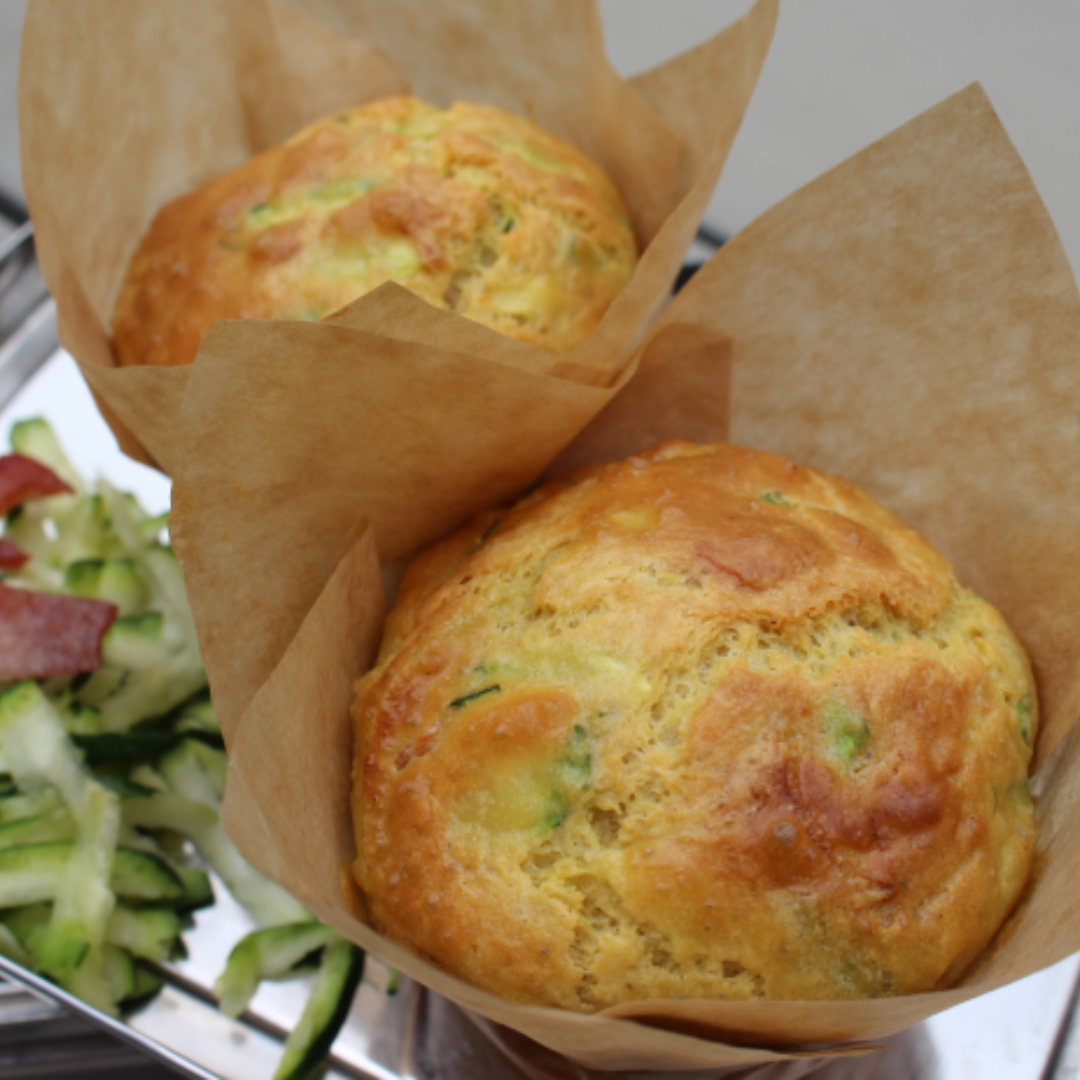 Courgette and Bacon Muffins, Zucchini Muffins, Laura Bond, gluten free, dairy free