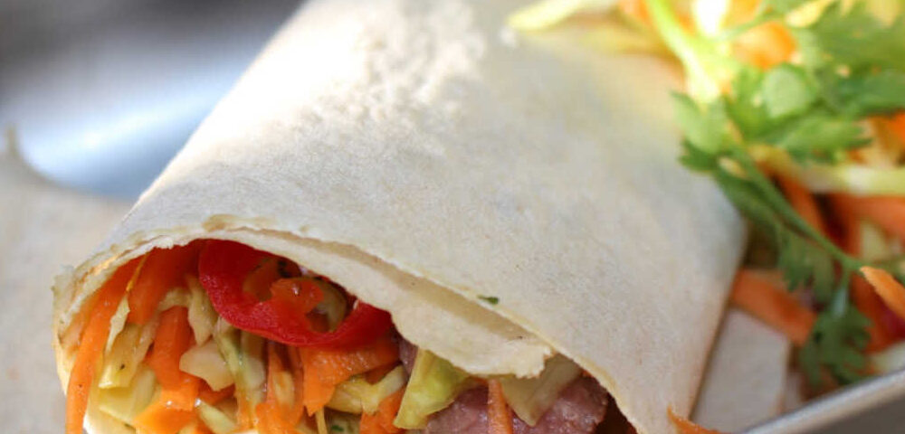 Steak and Spicy Slaw Wrap