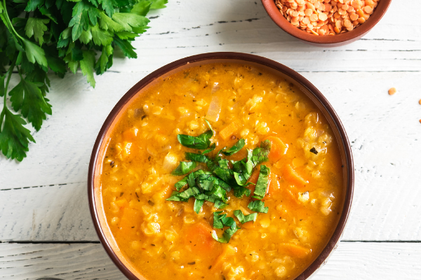 Mushroom Dahl, gluten free, dairy free, vegan, nutritionist Laura Bond