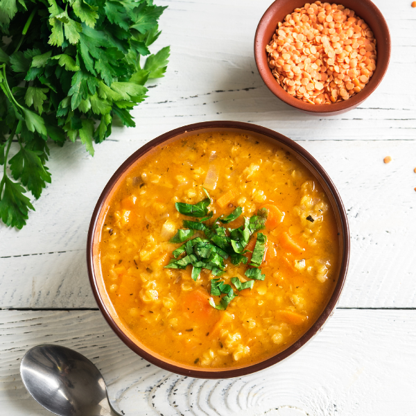 Mushroom Dahl, gluten free, dairy free, vegan, nutritionist Laura Bond